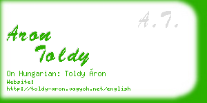 aron toldy business card